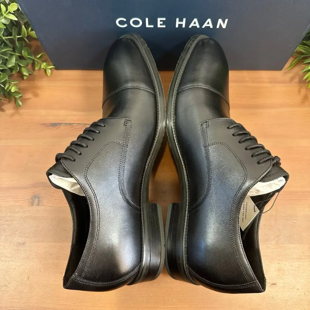 Cole Haan Men's Modern Essentials‎ Cap Toe Oxford Shoes Black Size 13